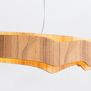 LED-Pendelleuchte Quintiesse Horizon 140 cm, Teakfurnier, 3000 K small 4