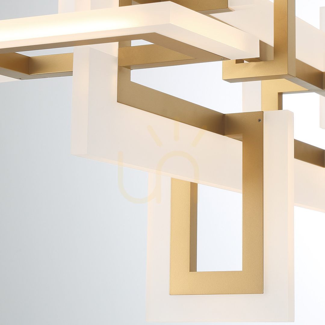 Aussicht INIZIO mittelgroße Insellampe - Gebürstetes Gold QUINTIESSE INIZIO mittelgroße Insellampe - Gebürstetes Gold QUINTIESSE