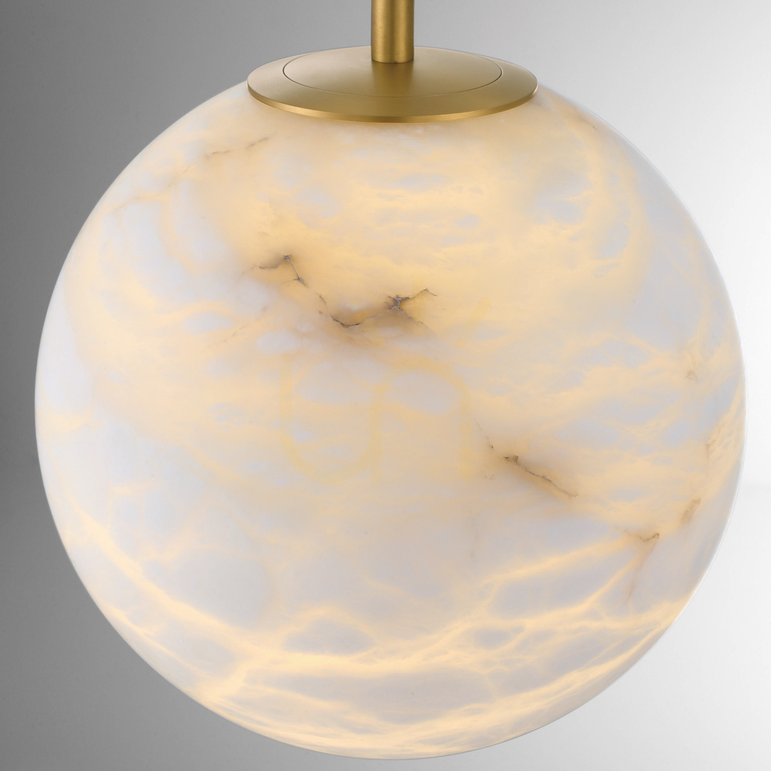 Aussicht KEPLER mittelgroße Pendelleuchte - 1 Lichtquelle - Gebürstetes Gold QUINTIESSE KEPLER mittelgroße Pendelleuchte - 1 Lichtquelle - Gebürstetes Gold QUINTIESSE