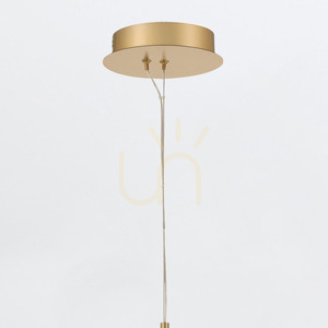 KEPLER kleine Pendelleuchte - 1 Lichtquelle - Gebürstetes Gold QUINTIESSE 4 KEPLER kleine Pendelleuchte - 1 Lichtquelle - Gebürstetes Gold QUINTIESSE small 4