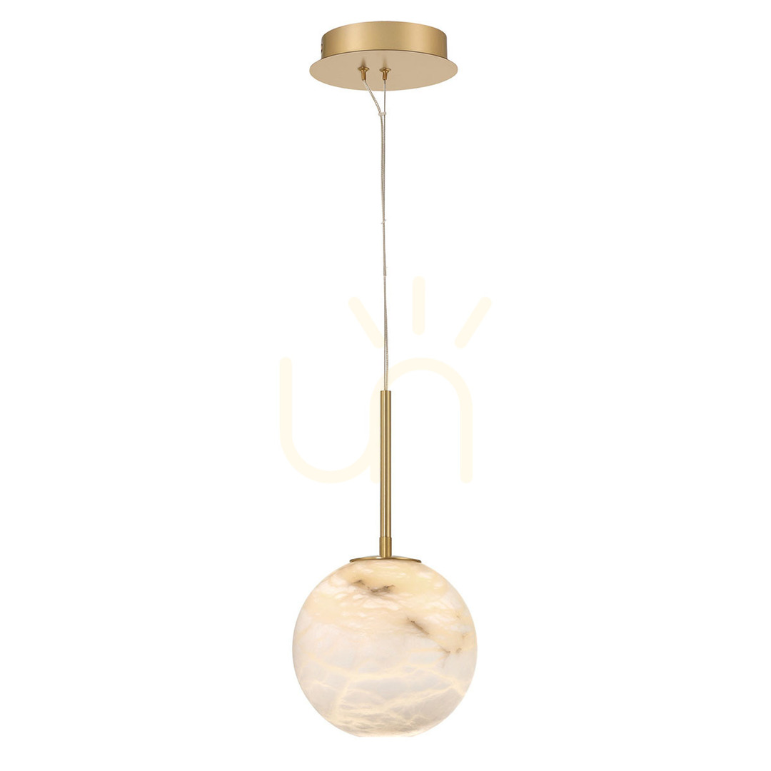 Prüfen KEPLER kleine Pendelleuchte - 1 Lichtquelle - Gebürstetes Gold QUINTIESSE KEPLER kleine Pendelleuchte - 1 Lichtquelle - Gebürstetes Gold QUINTIESSE