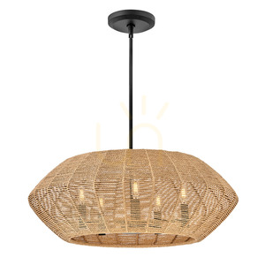 LUCA Pendelleuchte - 5 Lichtquellen - Schwarz, karamellbeige QUINTIESSE 1 LUCA Pendelleuchte - 5 Lichtquellen - Schwarz, karamellbeige QUINTIESSE small 1