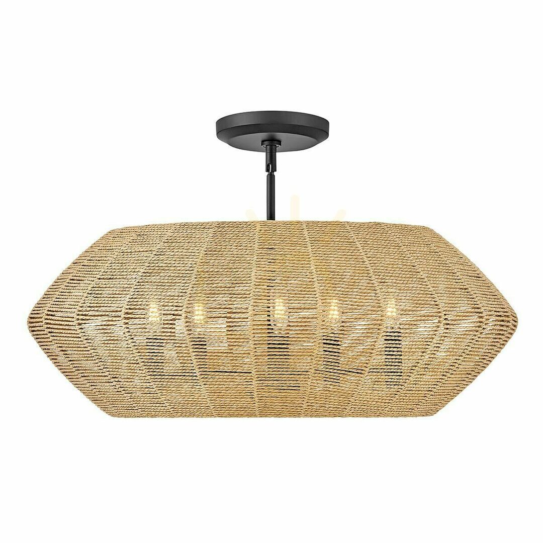 Zeige LUCA Pendelleuchte - 5 Lichtquellen - Schwarz, karamellbeige QUINTIESSE LUCA Pendelleuchte - 5 Lichtquellen - Schwarz, karamellbeige QUINTIESSE