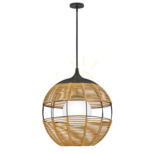 Prüfen MADDOX Medium Pendelleuchte - 1 Lichtquelle - Schwarz, karamellbeige QUINTIESSE