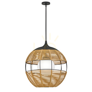 MADDOX Medium Pendelleuchte - 1 Lichtquelle - Schwarz, karamellbeige QUINTIESSE small 1