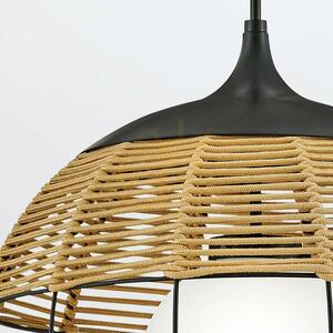 MADDOX Medium Pendelleuchte - 1 Lichtquelle - Schwarz, karamellbeige QUINTIESSE small 5