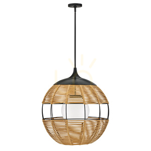 MADDOX Medium Pendelleuchte - 1 Lichtquelle - Schwarz, karamellbeige QUINTIESSE small 7