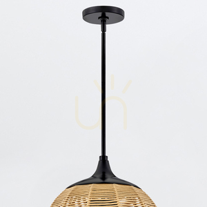 MADDOX kleine Pendelleuchte - 1 Lichtquelle - Schwarz, karamellbeige QUINTIESSE small 4
