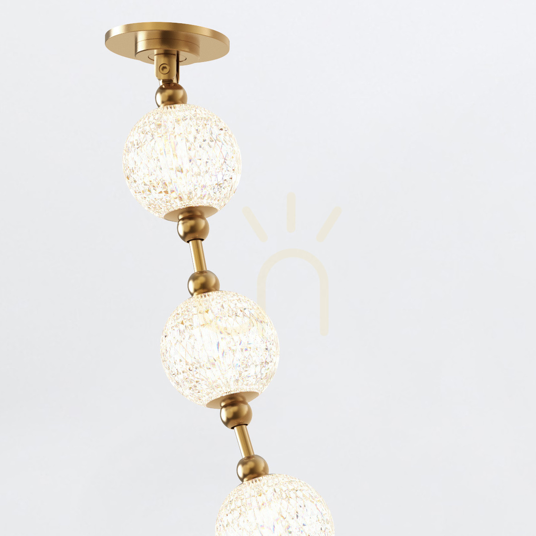 Zeige MARNI LED-Pendelleuchte - Messing natur QUINTIESSE MARNI LED-Pendelleuchte - Messing natur QUINTIESSE