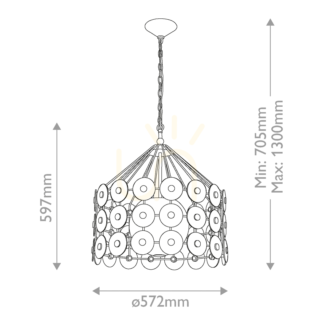 Vorschau MERIDIAN Pendelleuchte - 3 Lichtquellen - Faded gold QUINTIESSE MERIDIAN Pendelleuchte - 3 Lichtquellen - Faded gold QUINTIESSE
