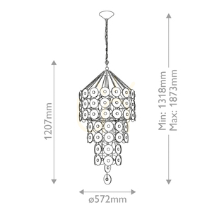 MERIDIAN Pendelleuchte - 9 Lichtquellen - Faded gold QUINTIESSE 2 MERIDIAN Pendelleuchte - 9 Lichtquellen - Faded gold QUINTIESSE small 2