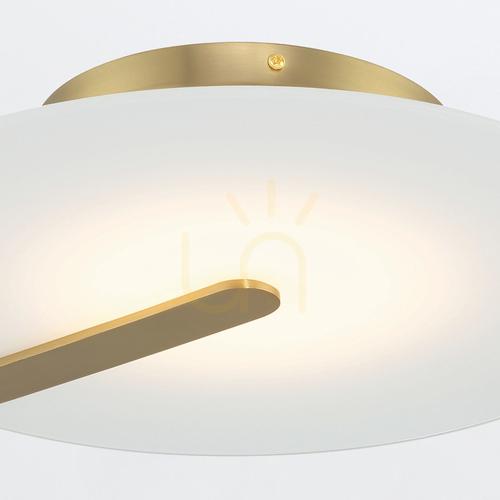 Prüfen Mittlere Plafond-/Wandleuchte NUVOLA - Gebürstetes Gold QUINTIESSE