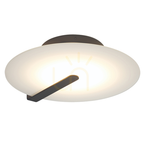 Prüfen Mittlere Plafond-/Wandleuchte NUVOLA - Mattschwarz QUINTIESSE