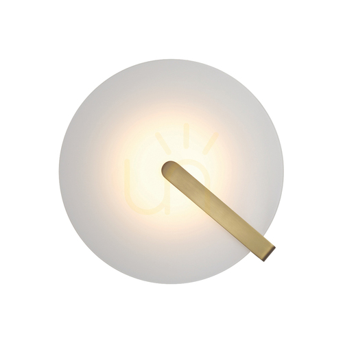 Prüfen Kleine Plafond-/Wandleuchte NUVOLA - Gebürstetes Gold QUINTIESSE