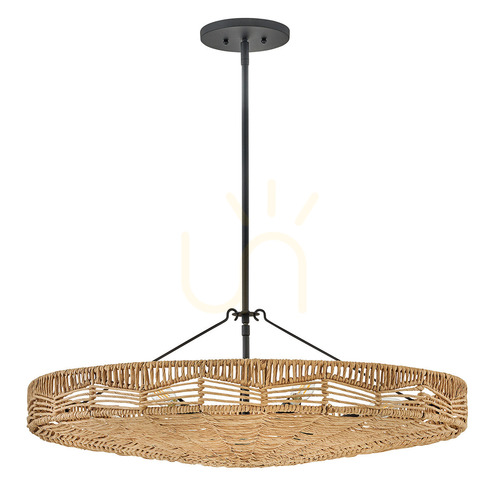 Prüfen OPHELIA Pendelleuchte - 6 Lichtquellen - Schwarz, karamellbeige QUINTIESSE