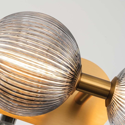 Prüfen Palams Wandleuchte - 3 Lichtquellen - Gebürstetes Gold QUINTIESSE