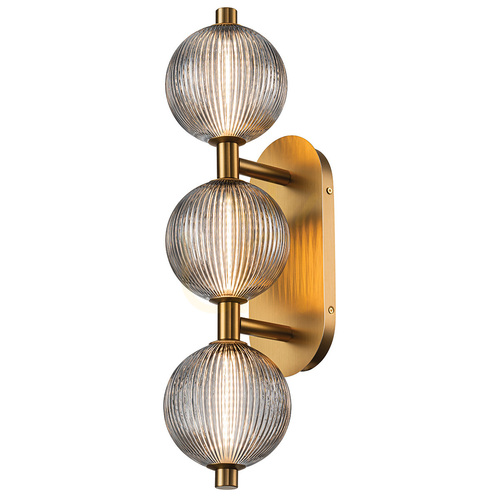 Prüfen Palams Wandleuchte - 3 Lichtquellen - Gebürstetes Gold QUINTIESSE