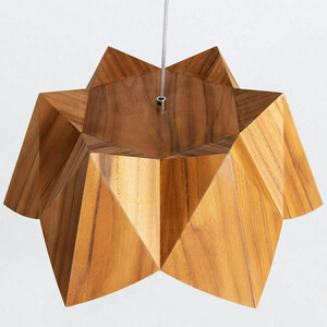 Teak-Pendelleuchte Quintiesse PHYSALIS QN-PHYSALIS-P-M-TEAK 1×E27 Ø46 cm small 1