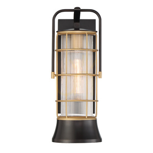 Mittlere Wandleuchte RIVAMAR - 1 Lichtquelle - Braun und Gold QUINTIESSE 1 Mittlere Wandleuchte RIVAMAR - 1 Lichtquelle - Braun und Gold QUINTIESSE small 1