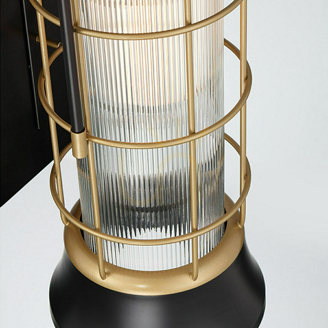 Anzeige Mittlere Wandleuchte RIVAMAR - 1 Lichtquelle - Braun und Gold QUINTIESSE Mittlere Wandleuchte RIVAMAR - 1 Lichtquelle - Braun und Gold QUINTIESSE