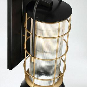 Mittlere Wandleuchte RIVAMAR - 1 Lichtquelle - Braun und Gold QUINTIESSE 5 Mittlere Wandleuchte RIVAMAR - 1 Lichtquelle - Braun und Gold QUINTIESSE small 5