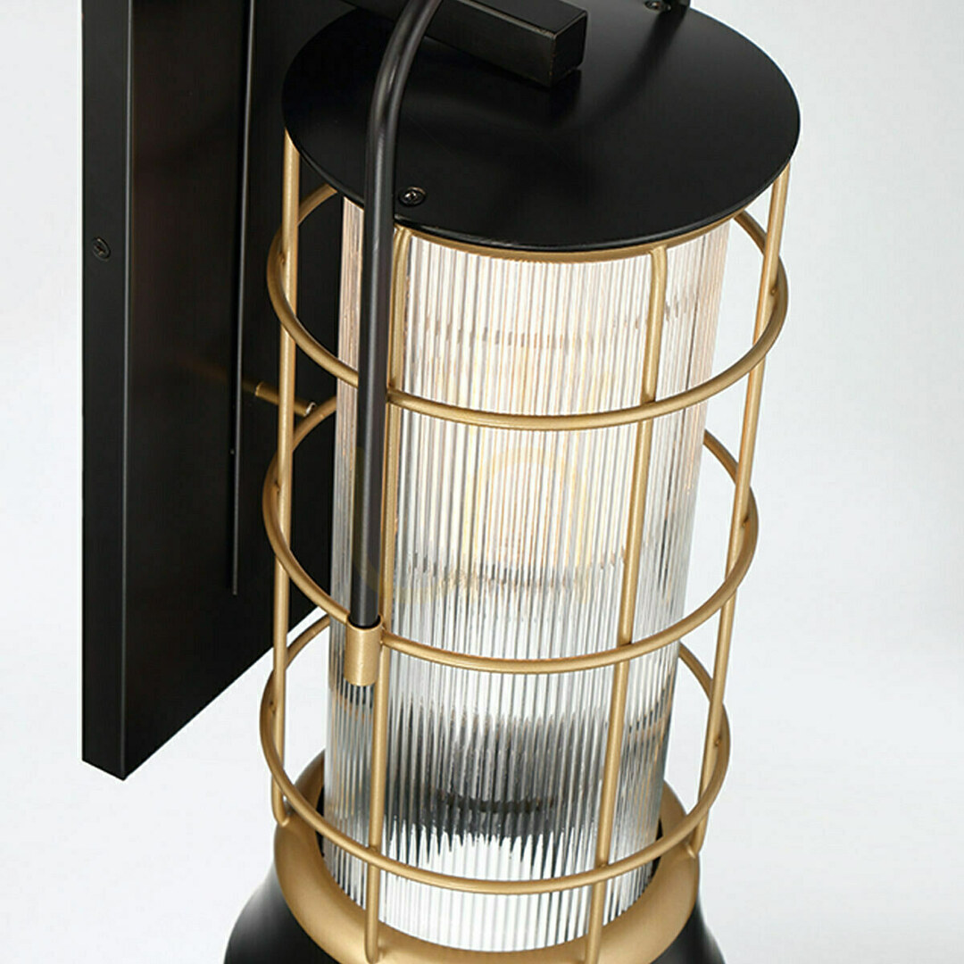 Prüfen Mittlere Wandleuchte RIVAMAR - 1 Lichtquelle - Braun und Gold QUINTIESSE Mittlere Wandleuchte RIVAMAR - 1 Lichtquelle - Braun und Gold QUINTIESSE