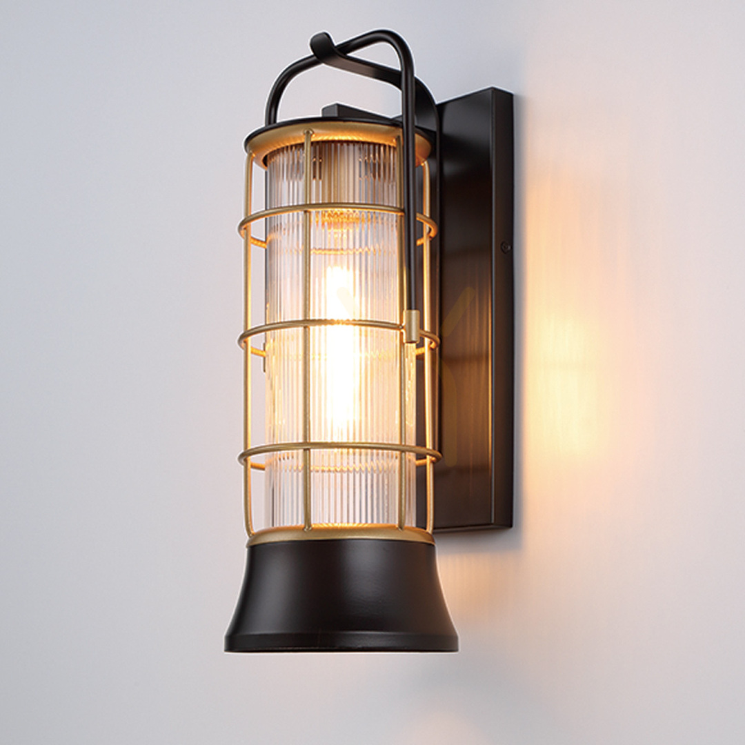 Vorschau Mittlere Wandleuchte RIVAMAR - 1 Lichtquelle - Braun und Gold QUINTIESSE Mittlere Wandleuchte RIVAMAR - 1 Lichtquelle - Braun und Gold QUINTIESSE