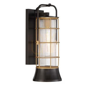 Mittlere Wandleuchte RIVAMAR - 1 Lichtquelle - Braun und Gold QUINTIESSE 0 Mittlere Wandleuchte RIVAMAR - 1 Lichtquelle - Braun und Gold QUINTIESSE small 0