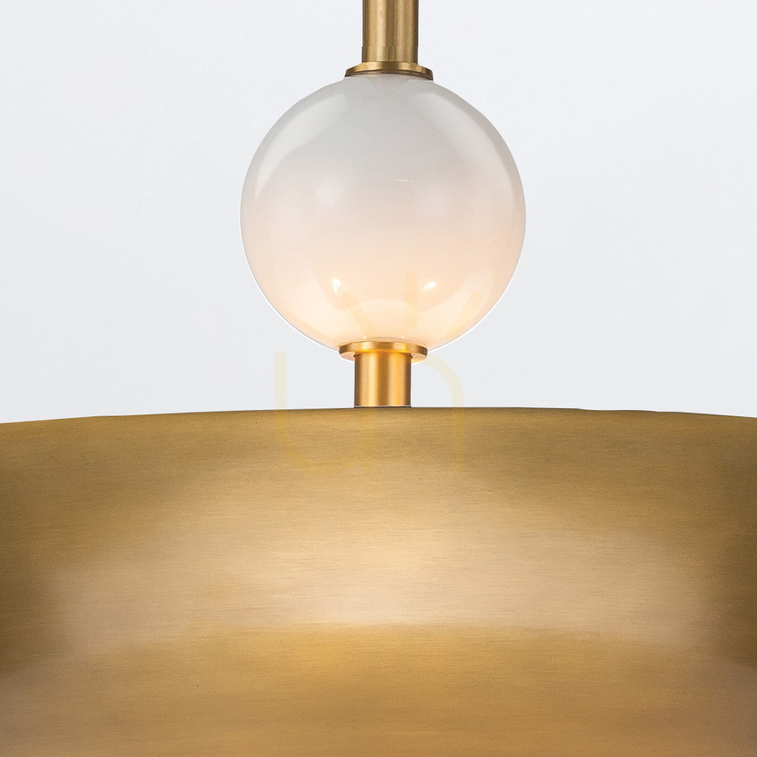 Anzeige SAUCER große Pendelleuchte - 4 Lichtquellen - Messing veredelt QUINTIESSE SAUCER große Pendelleuchte - 4 Lichtquellen - Messing veredelt QUINTIESSE