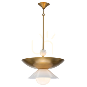SAUCER große Pendelleuchte - 4 Lichtquellen - Messing veredelt QUINTIESSE 0 SAUCER große Pendelleuchte - 4 Lichtquellen - Messing veredelt QUINTIESSE small 0