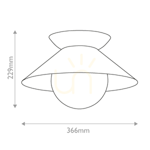Quintiesse Saucer Deckenleuchte, gealtertes Messing, E27, Ø 36,6 cm small 2