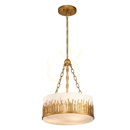 Prüfen SAWGRASS Pendelleuchte - 3 Lichtquellen - Petal gold QUINTIESSE