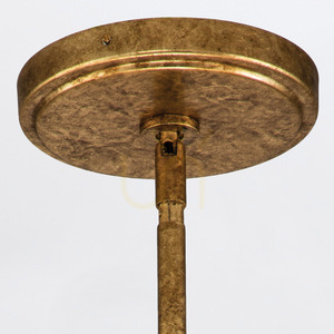 Quintiesse Sawgrass Kronleuchter 3×E14, Blattgold mit Antiklasur, Ø50,8 cm small 5