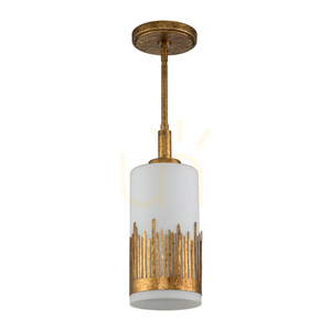 Quintiesse Sawgrass 1-flammige Pendelleuchte Blattgold small 8