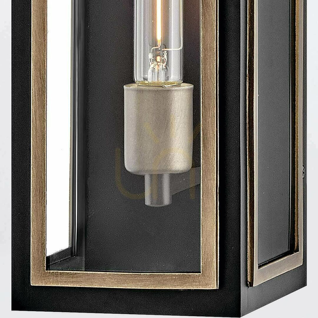 Vorschau Wandlaterne SHAW - 1 Lichtquelle - Schwarz, oxidierte Bronze QUINTIESSE Wandlaterne SHAW - 1 Lichtquelle - Schwarz, oxidierte Bronze QUINTIESSE