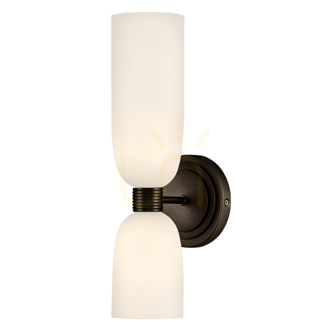 Aussicht TALLULAH Wandleuchte - 2 Lichtquellen - Oxidiertes Schwarz QUINTIESSE TALLULAH Wandleuchte - 2 Lichtquellen - Oxidiertes Schwarz QUINTIESSE