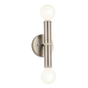 TORCHE Wandleuchte - 2 Lichtquellen - Gebürstetes Nickel QUINTIESSE small 0