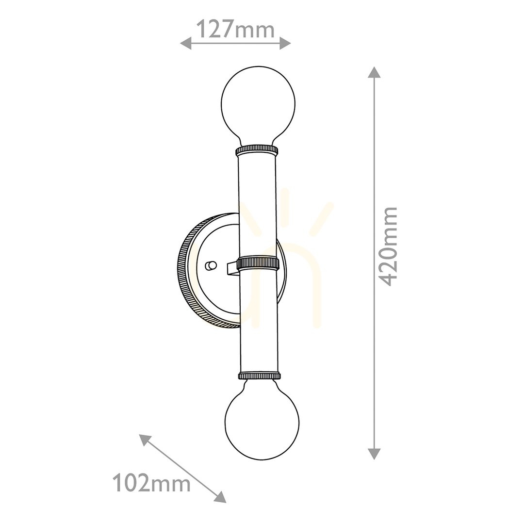 Vorschau TORCHE Wandleuchte - 2 Lichtquellen - Champagnerbraun QUINTIESSE TORCHE Wandleuchte - 2 Lichtquellen - Champagnerbraun QUINTIESSE
