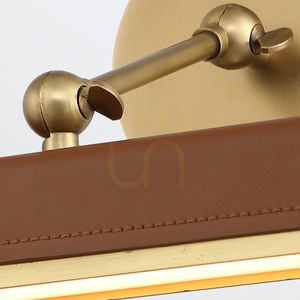 Kleine LED VALISE Bild - Vintage Messing, Cognac Leder QUINTIESSE small 5