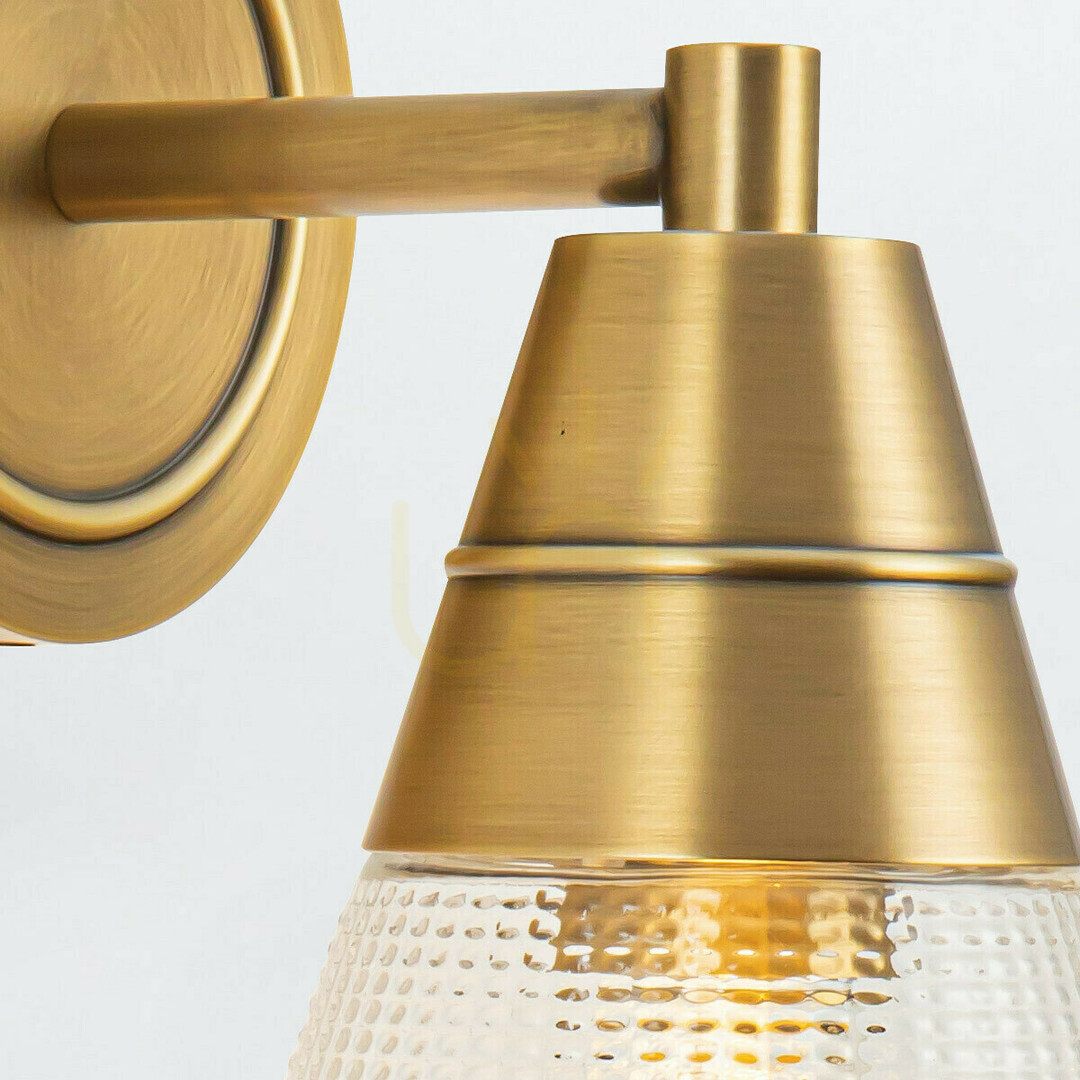 Prüfen Wandleuchte WILLARD - 1 Lichtquelle - Vintage Messing QUINTIESSE Wandleuchte WILLARD - 1 Lichtquelle - Vintage Messing QUINTIESSE