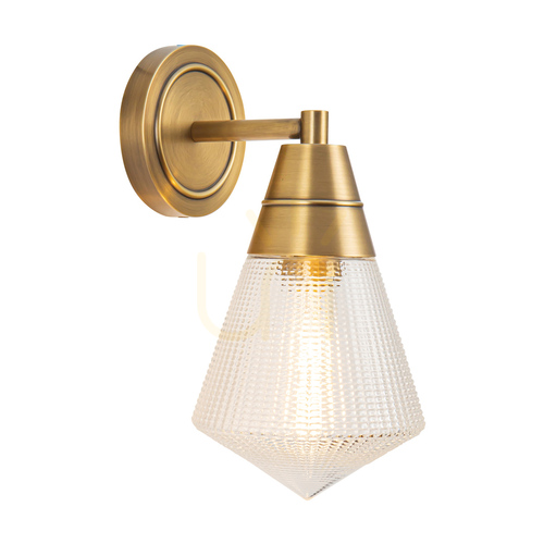 Prüfen Wandleuchte WILLARD - 1 Lichtquelle - Vintage Messing QUINTIESSE