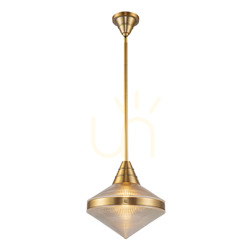 Prüfen WILLARD Pendelleuchte - 1 Lichtquelle - Vintage Messing QUINTIESSE