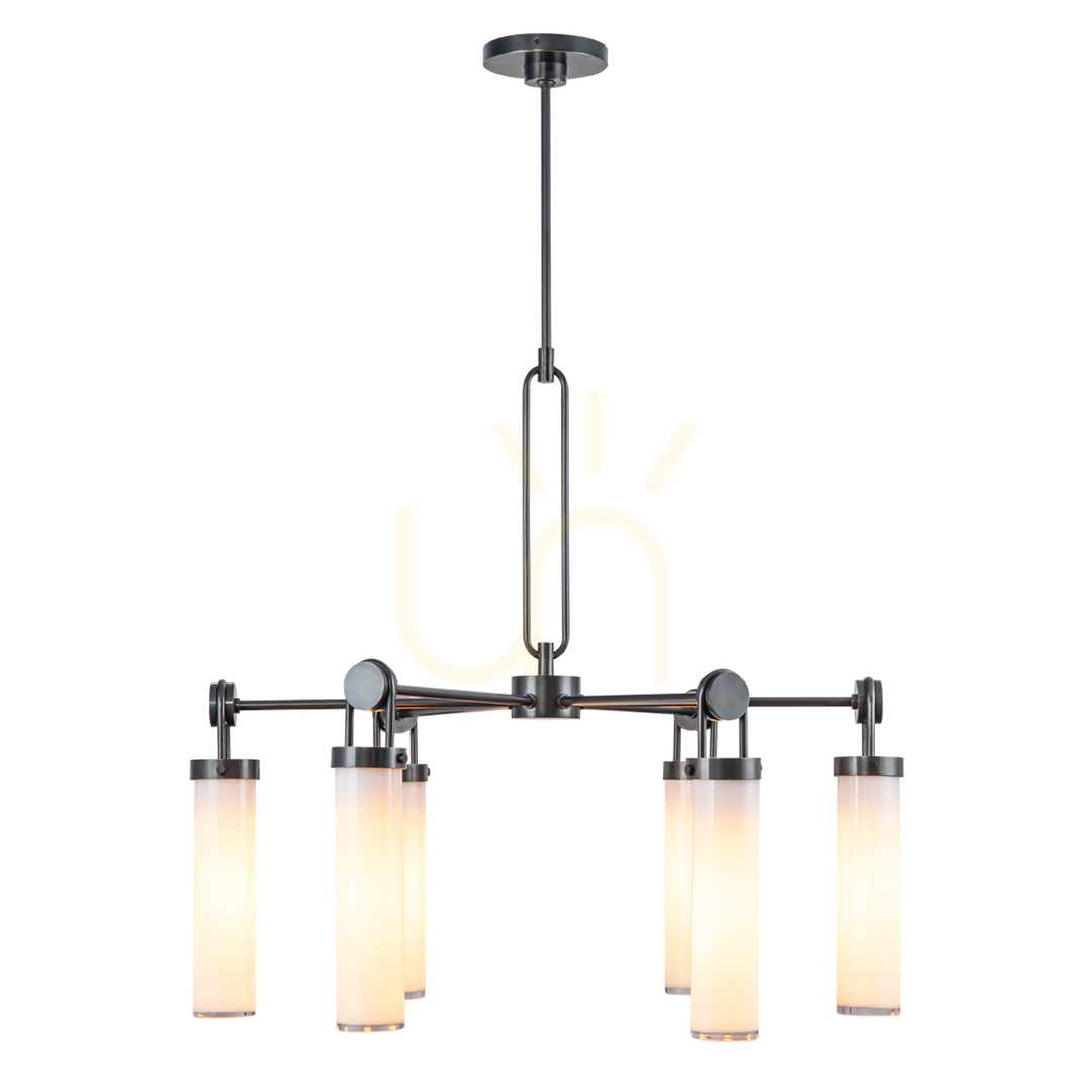 Aussicht WYNWOOD Kronleuchter - 6 Lichtquellen - Urban braun QUINTIESSE WYNWOOD Kronleuchter - 6 Lichtquellen - Urban braun QUINTIESSE