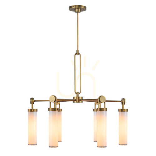 Prüfen WYNWOOD Kronleuchter - 6 Lichtquellen - Vintage Messing QUINTIESSE