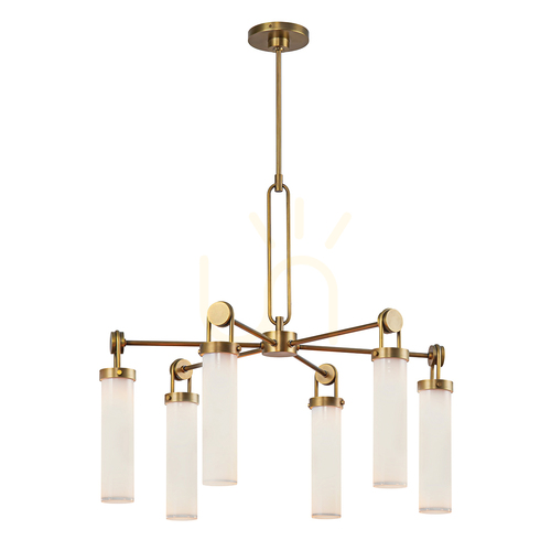 Prüfen WYNWOOD Kronleuchter - 6 Lichtquellen - Vintage Messing QUINTIESSE