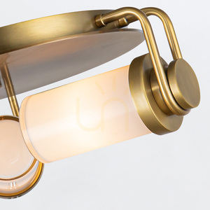 Plafond WYNWOOD - 3 Lichtquellen - Vintage Messing QUINTIESSE 3 Plafond WYNWOOD - 3 Lichtquellen - Vintage Messing QUINTIESSE small 3