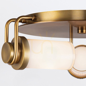 Plafond WYNWOOD - 3 Lichtquellen - Vintage Messing QUINTIESSE 5 Plafond WYNWOOD - 3 Lichtquellen - Vintage Messing QUINTIESSE small 5