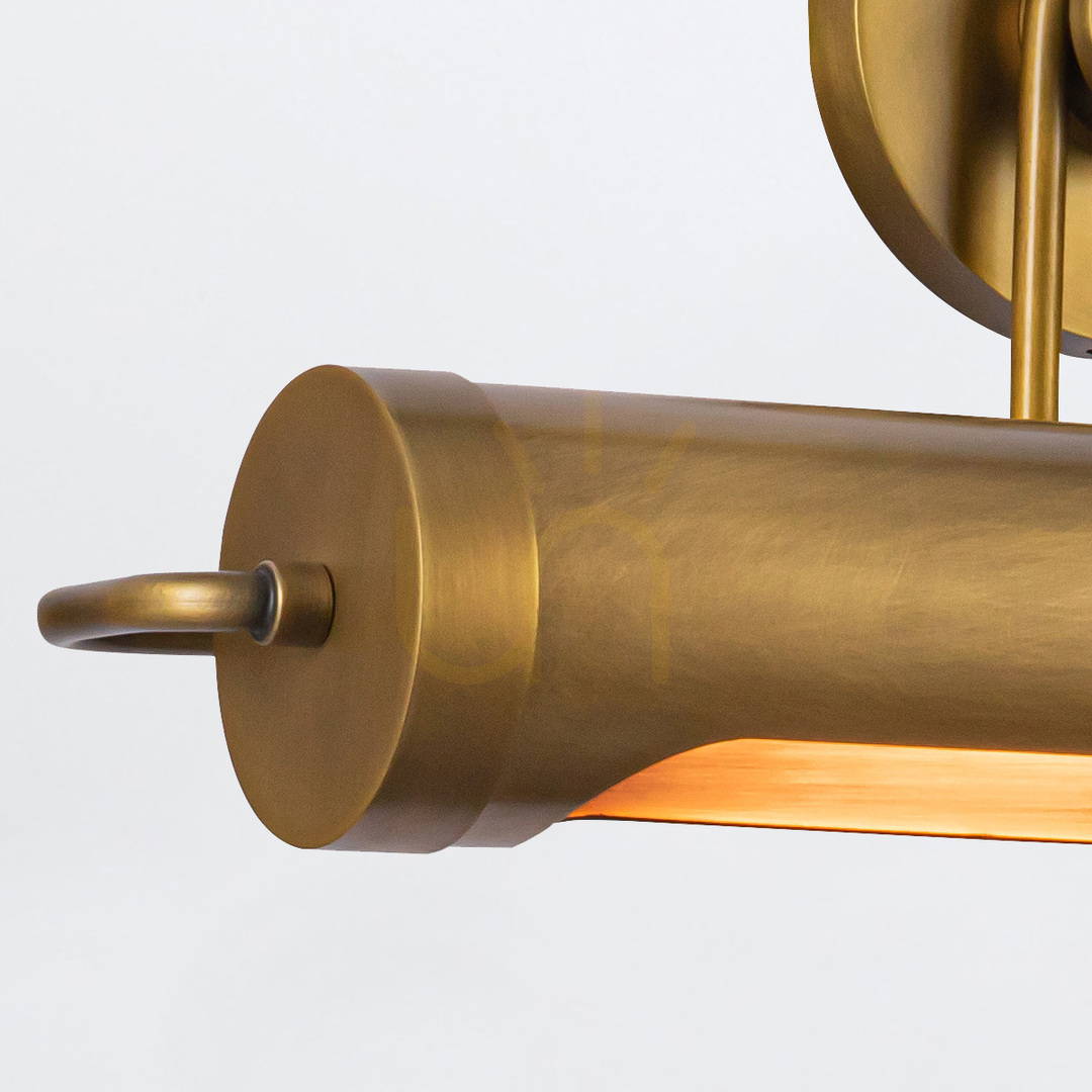 Prüfen WYNWOOD mittelgroßer Bildtisch - 2 Lichtquellen - Vintage Messing QUINTIESSE WYNWOOD mittelgroßer Bildtisch - 2 Lichtquellen - Vintage Messing QUINTIESSE