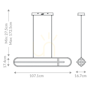DEMARK Insel-Lampe - Gebürstetes Gold QUINTIESSE small 2