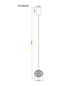 Pendelleuchte Zuma Line GALATEA DU31350/6.5W gold 1xLED small 1